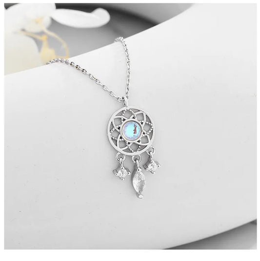 Sterling Silver 925 Dream Catcher Necklace