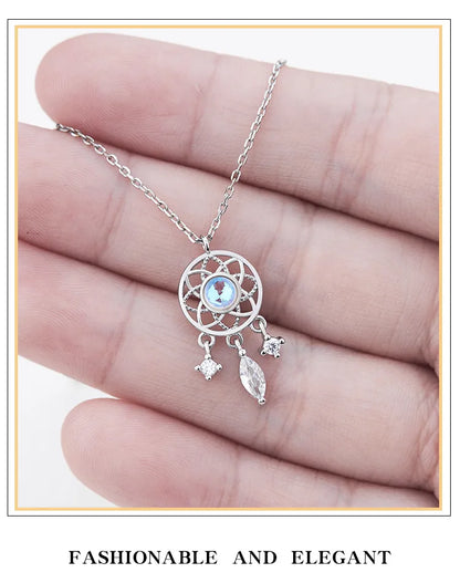 🌙 Sterling Silver 925 Dream Catcher Necklace 🌙