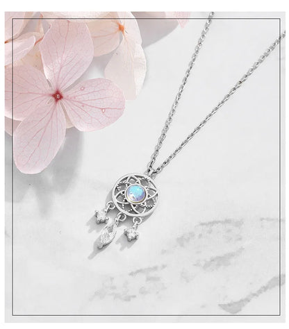 🌙 Sterling Silver 925 Dream Catcher Necklace 🌙