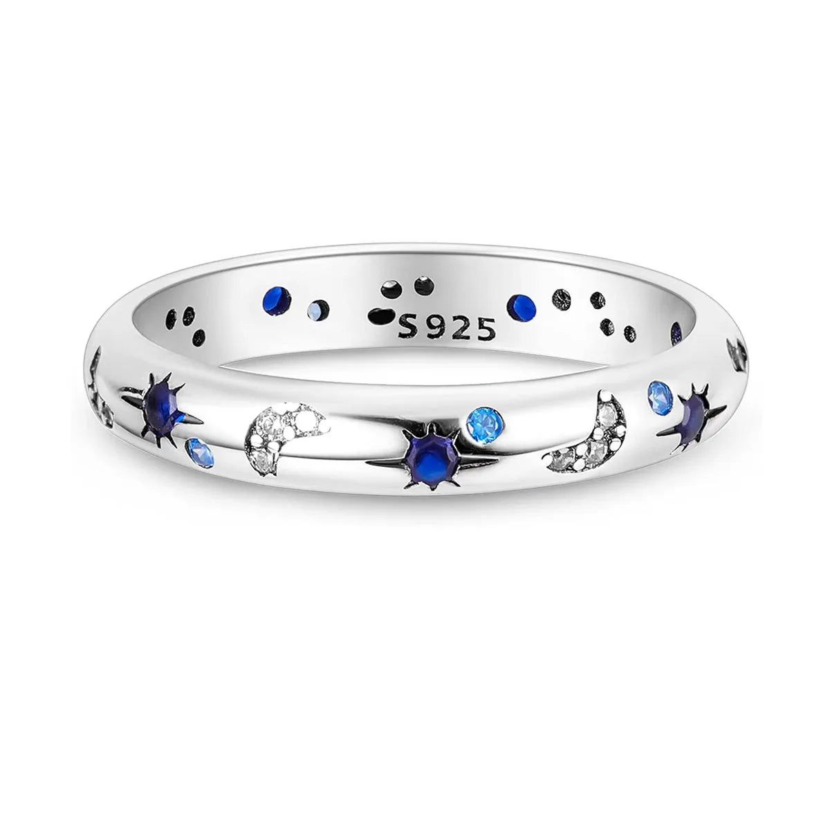 🌌⭐ Sterling Silver 925 Starry Sky Ring ⭐🌌