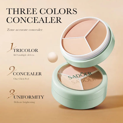✨ SADOER Artistic Three-Colour Concealer Cream (10.5g) ✨