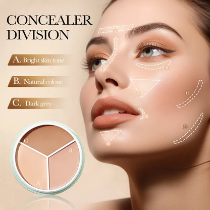 ✨ SADOER Artistic Three-Colour Concealer Cream (10.5g) ✨