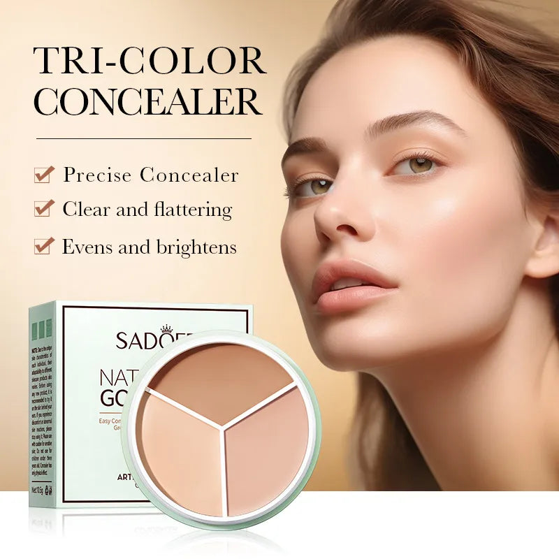 ✨ SADOER Artistic Three-Colour Concealer Cream (10.5g) ✨