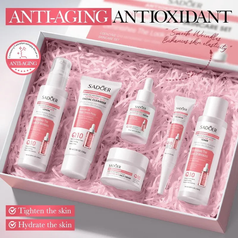 🌸 10pc SADOER Coenzyme Q10 Anti-Aging Skincare Set 🌸