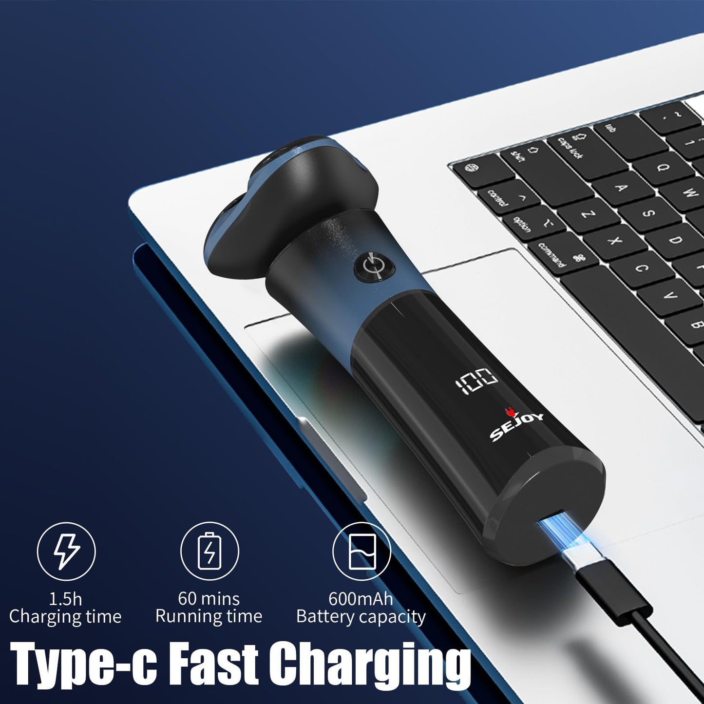 Electric Waterproof  Shaver for Men - Blue Skyline