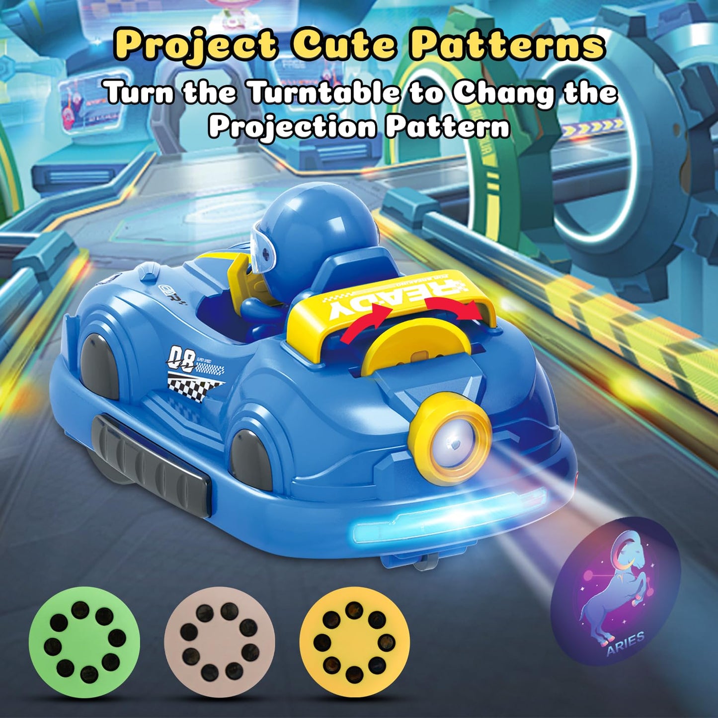 Interactive Remote Control Bumper Car Set with LED Lights & Sound Effects