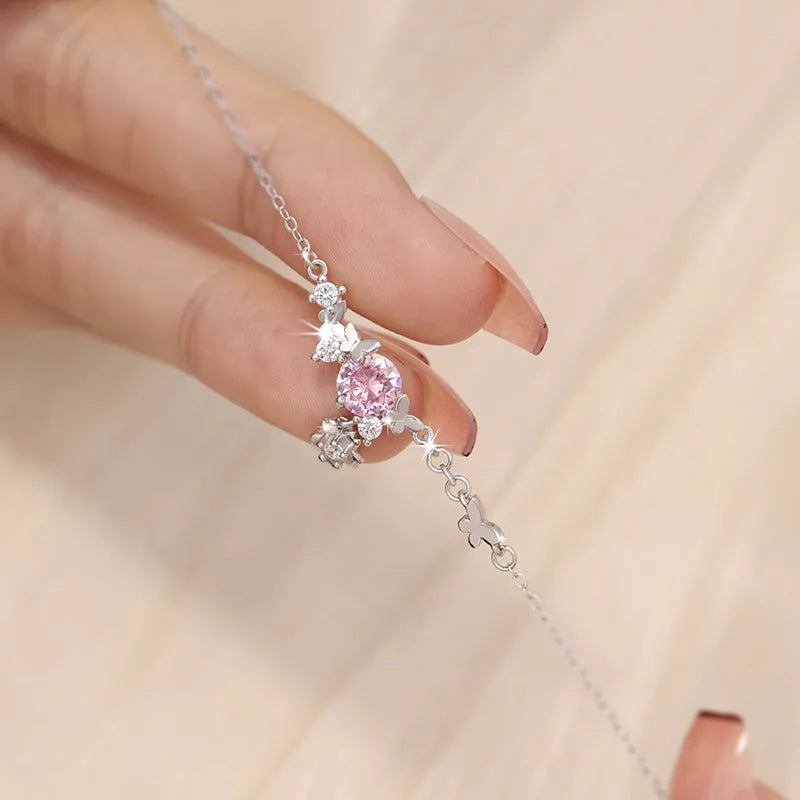 🌸🦋 Sakura Pure Sterling Silver 925 Butterfly Bracelet 🦋🌸