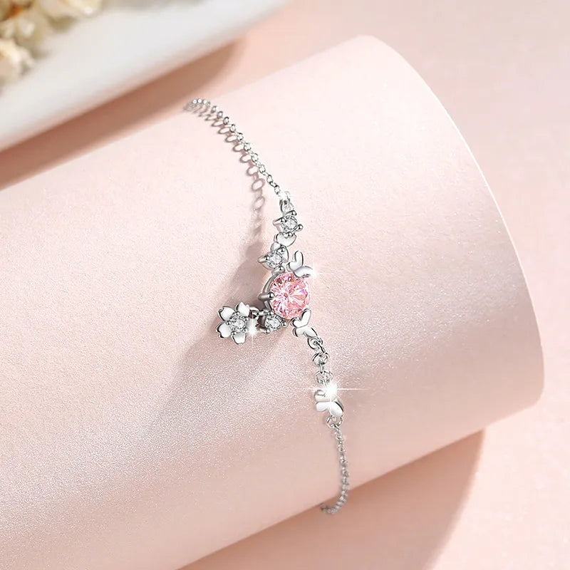 🌸🦋 Sakura Pure Sterling Silver 925 Butterfly Bracelet 🦋🌸