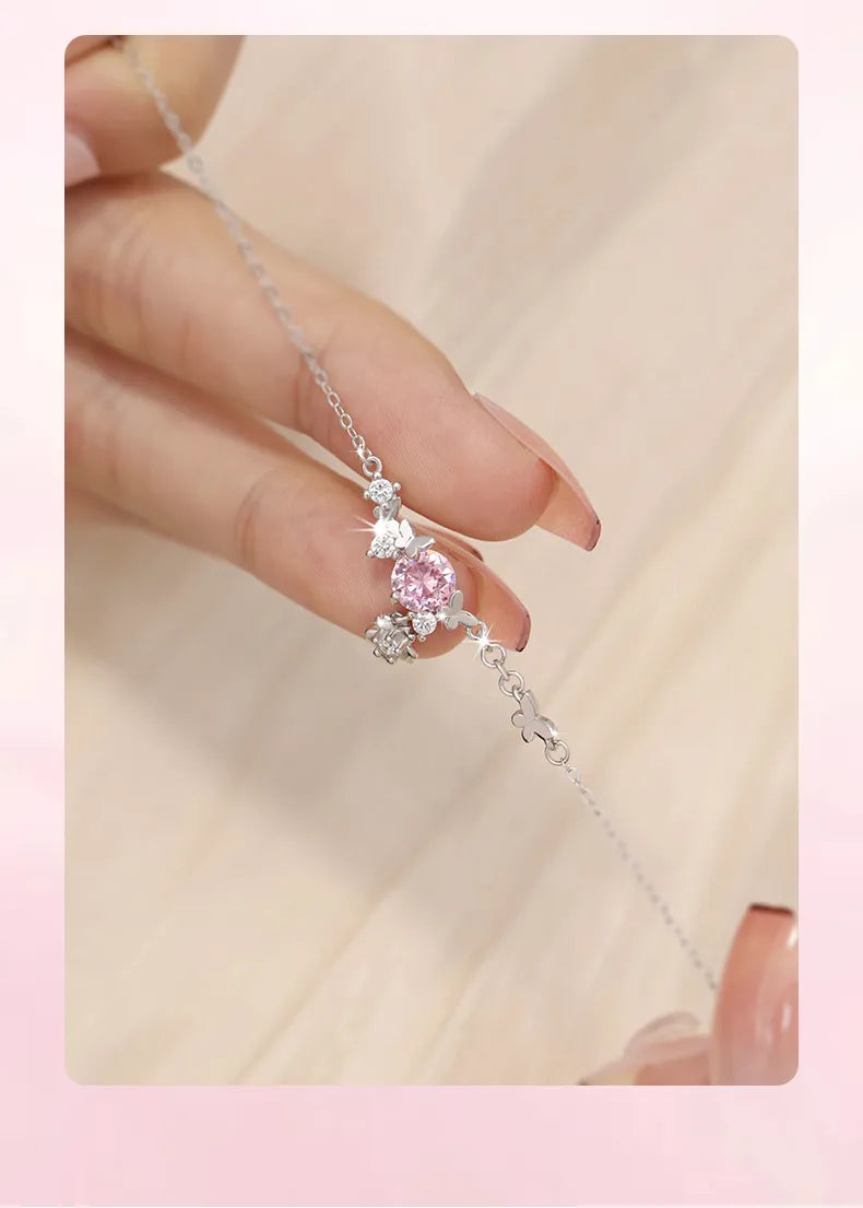 🌸🦋 Sakura Pure Sterling Silver 925 Butterfly Bracelet 🦋🌸
