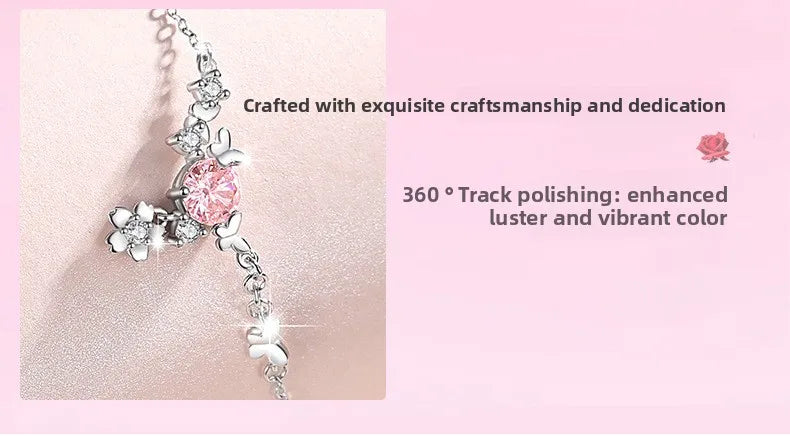 🌸🦋 Sakura Pure Sterling Silver 925 Butterfly Bracelet 🦋🌸