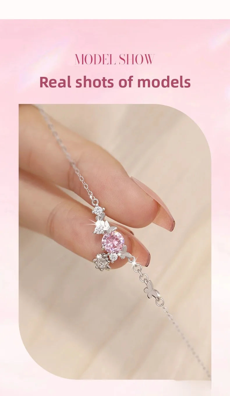 🌸🦋 Sakura Pure Sterling Silver 925 Butterfly Bracelet 🦋🌸