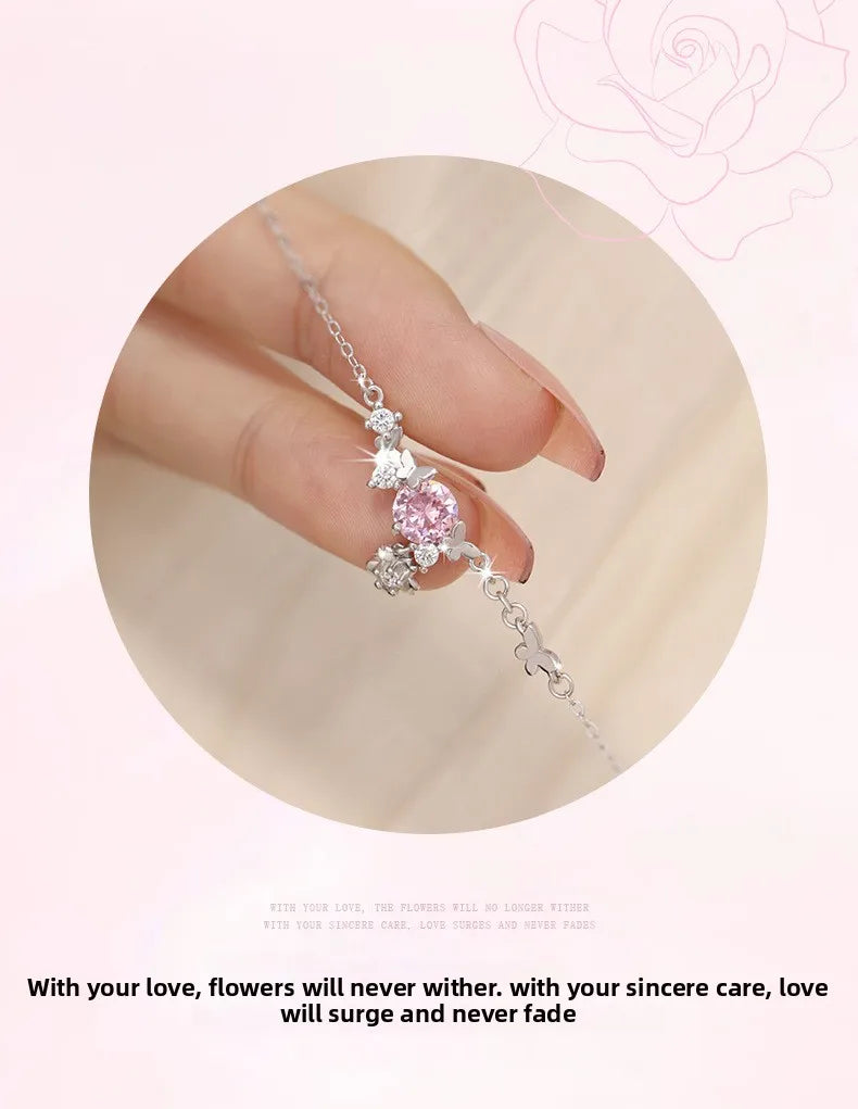 🌸🦋 Sakura Pure Sterling Silver 925 Butterfly Bracelet 🦋🌸