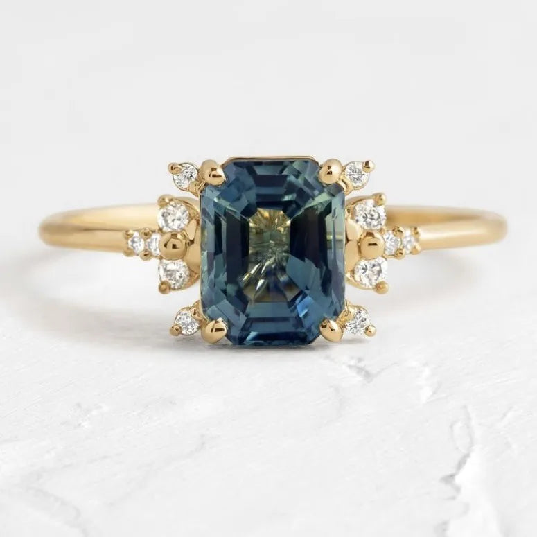 💙 2pc Blue Zirconia Ring Set 💙