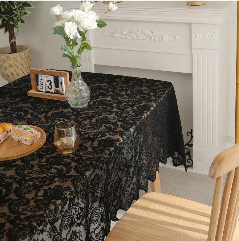 Black Lace Tablecloth