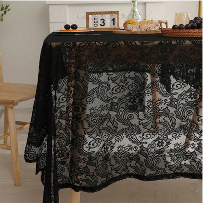 Black Lace Tablecloth