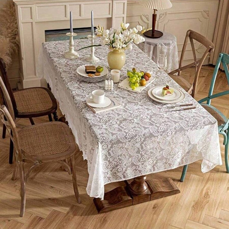 White Lace Tablecloth
