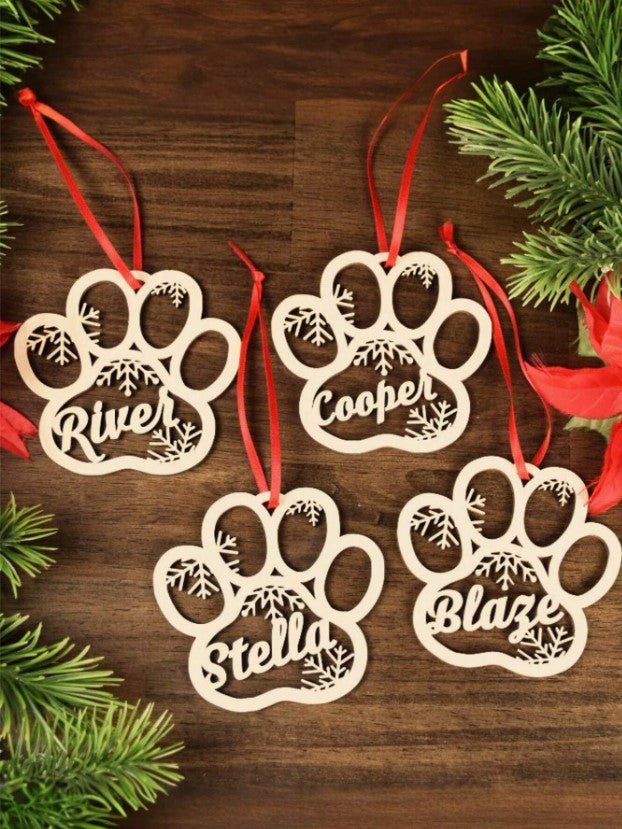 🎄🐾 Personalised Pet Name Christmas Decoration 🐾🎄