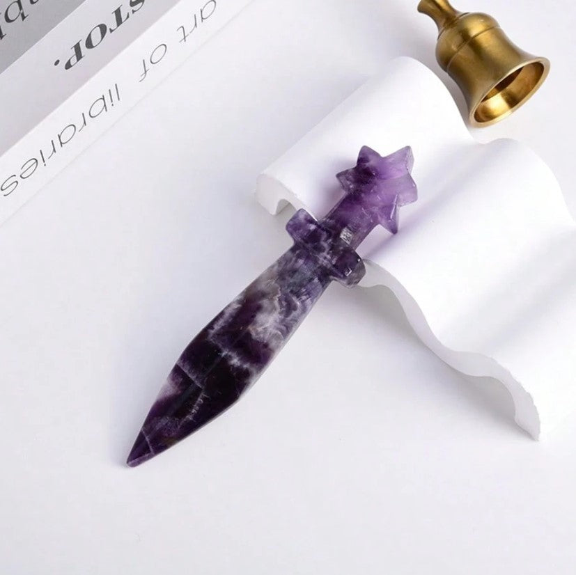 ⚔️  Unique Natural Crystal Sword Carving ⚔️