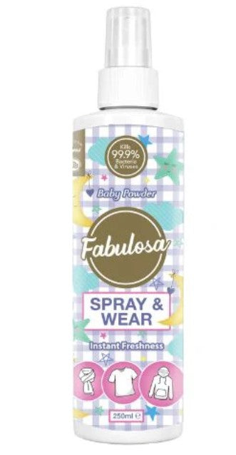 Baby Powder Cleaning Bundle 6 Piece Household Cleaning Multipurpose Laundry Cleanser Spray and Wear