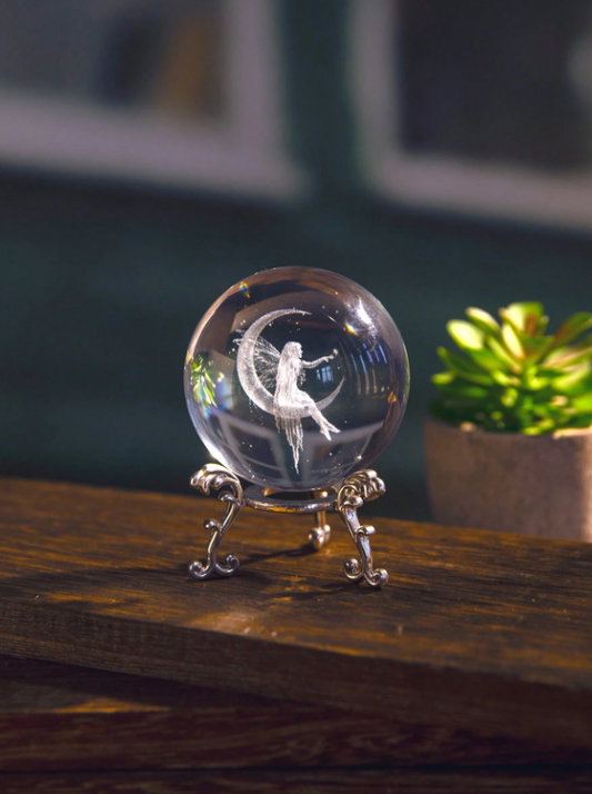 Moon Fairy Crystal Ball With Stand