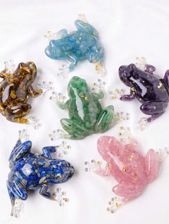 🐸 Crystal-Filled Resin Frogs 🐸