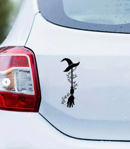 🧹 Witch Car Sticker (Multiple Colours Available!) 🚗