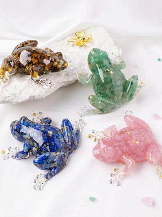 🐸 Crystal-Filled Resin Frogs 🐸