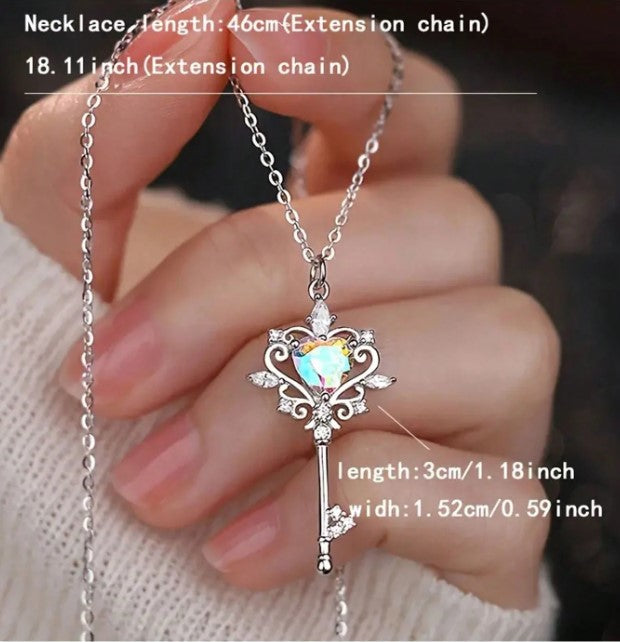 💖 Key to the Heart & Angel Wings Necklaces 🔑