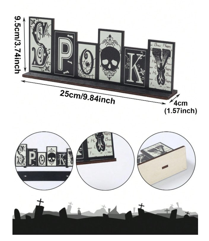 🕸️👻 Spooky Wooden Sign 👻🕸️