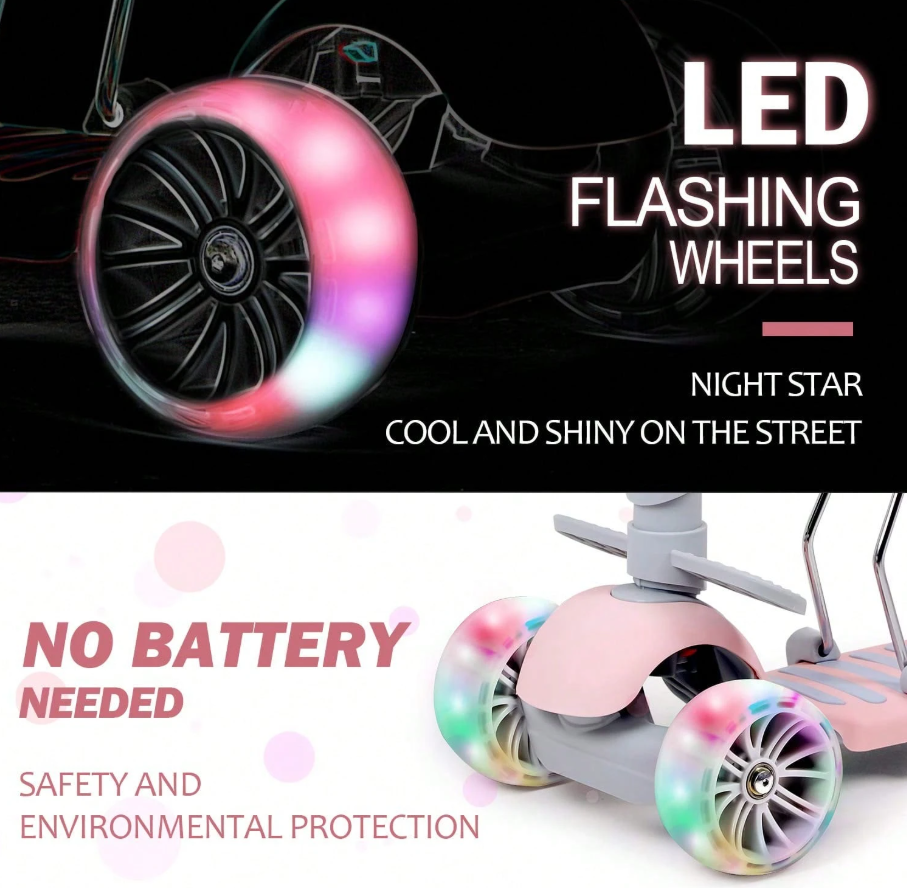 🛴 3-Wheel Kids Kick Scooters 5-in-1 Design 🛴