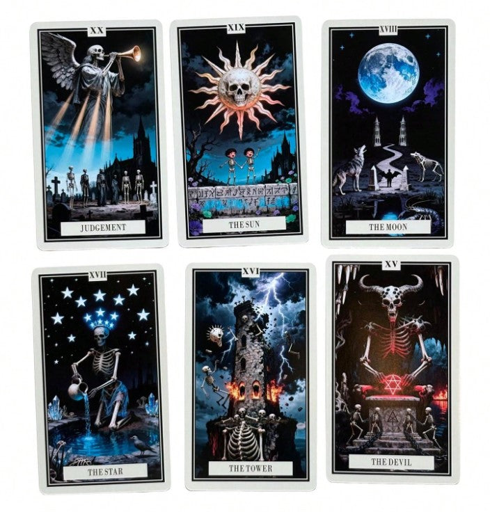 💀 Skeleton Tarot-Style Spiritual Guidance Cards 💀