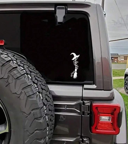 🧹 Witch Car Sticker (Multiple Colours Available!) 🚗