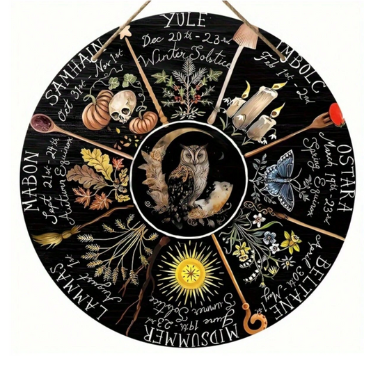 🌙✨ Wheel of the Year Wooden Sign ✨🌙