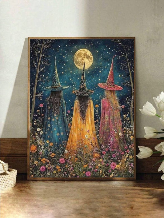🌙 3 Witches Moongazing Diamond Painting Kit 🌙