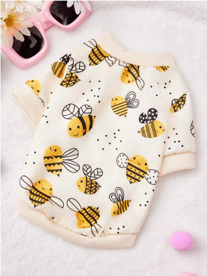 🐝 Cute Bee Print Pet Jumper 🐝