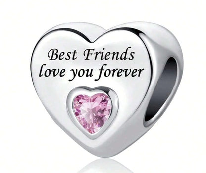 💎✨ Elegant Silver-Plated Heart Pendant Charm ✨💎
