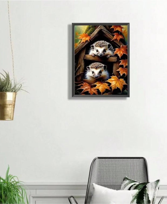 🦔 Woodland Hedgehog Diamond Painting Kit 🦔