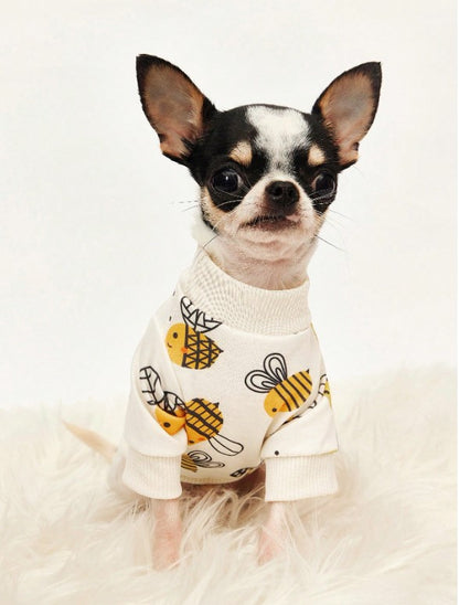 🐝 Cute Bee Print Pet Jumper 🐝