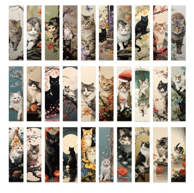 🐱 30pc Cat Bookmark Set