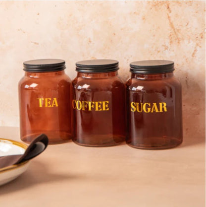 Tea Coffee Sugar Canister Set Food Storage