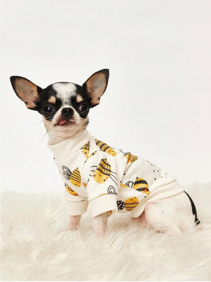 🐝 Cute Bee Print Pet Jumper 🐝