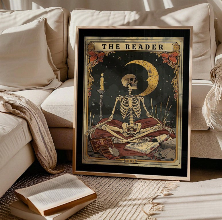 📚 Tarot-Style Canvas Unframed Poster - “The Reader” 📚