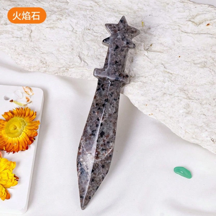 ⚔️  Unique Natural Crystal Sword Carving ⚔️