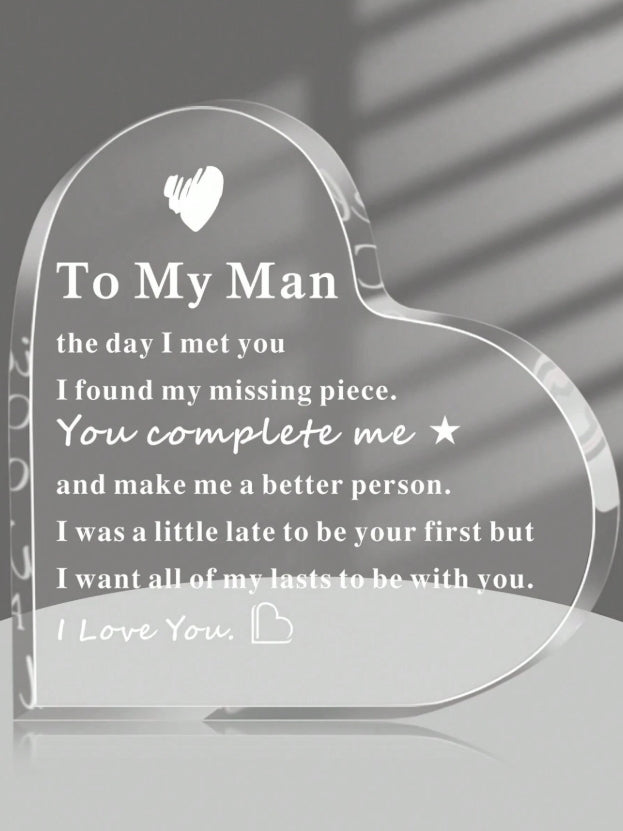 ❤️ “To My Man” Heart Plaque ❤️