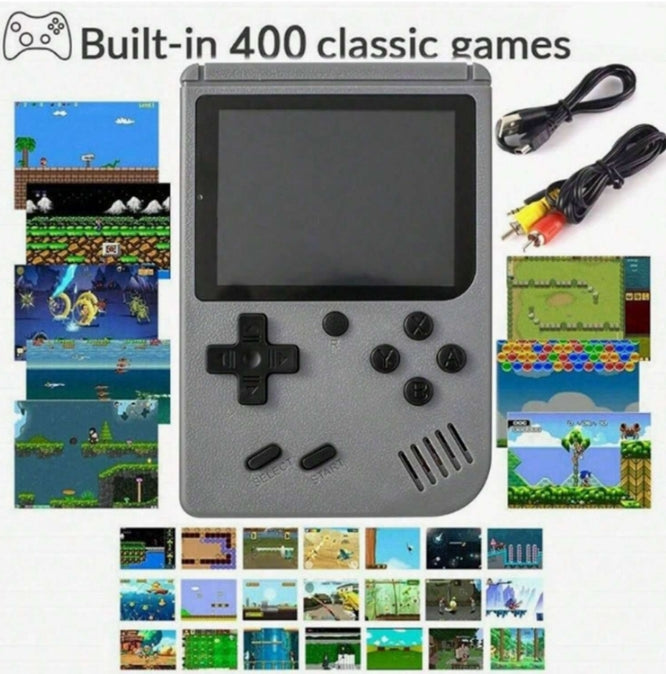 🎮 400 Games Handheld Retro Classic Portable Game Device  (Also Connects To TV) - Grey 🎮