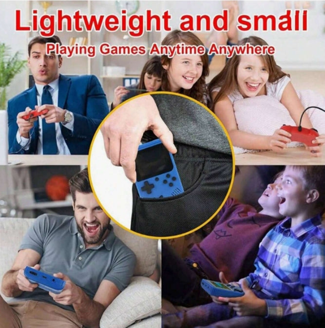 Macaron Mini 400:1 Handheld Retro Classic Portable Game Device (Also Connects To TV) - Light Yellow