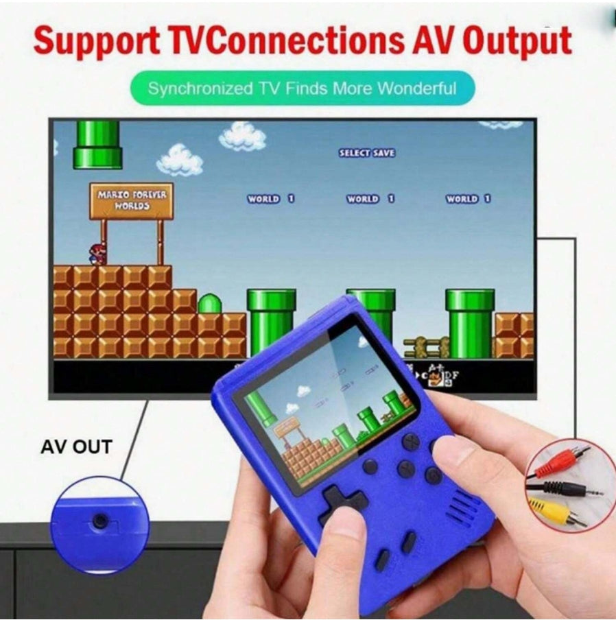 Macaron Mini 400:1 Handheld Retro Classic Portable Game Device (Also Connects To TV) - Light Yellow