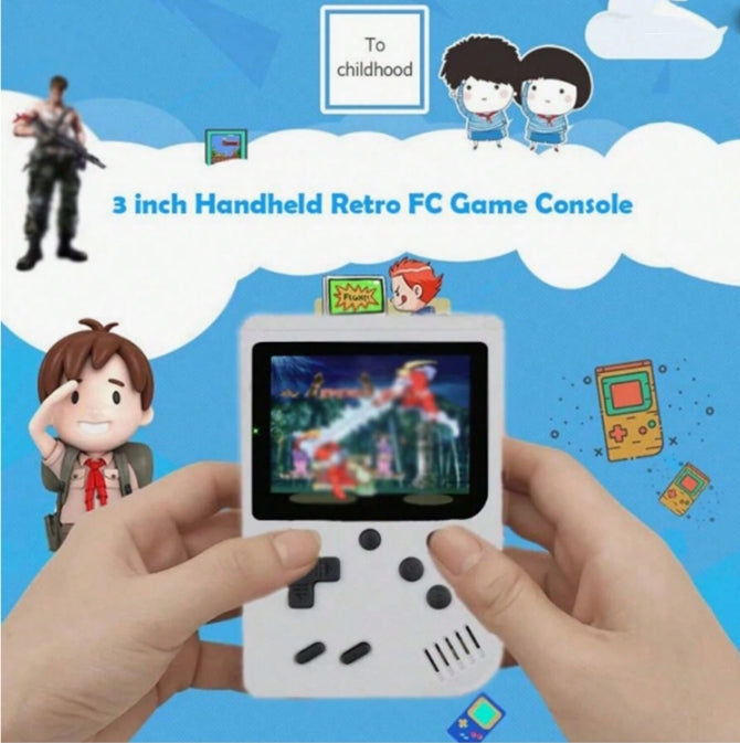 Macaron Mini 400:1 Handheld Retro Classic Portable Game Device (Also Connects To TV) - Light Yellow