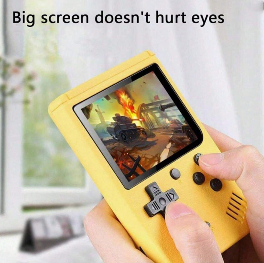 Macaron Mini 400:1 Handheld Retro Classic Portable Game Device (Also Connects To TV) - Light Yellow
