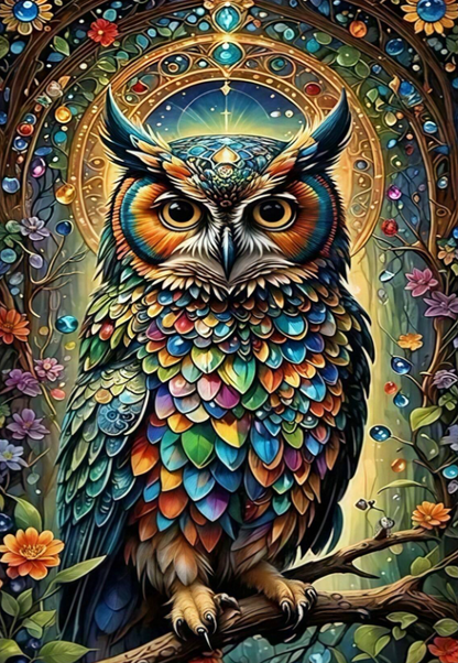 🦉💎 5D Extra Large Crystal Owl Diamond Art Kit  💎🦉